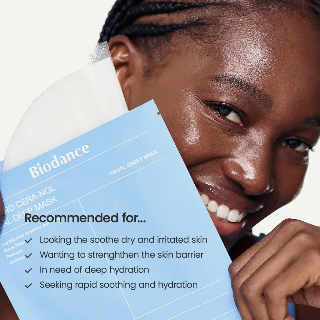 BIODANCE Hydro Cera-Nol Mask rekommenderad för torr och känslig hud