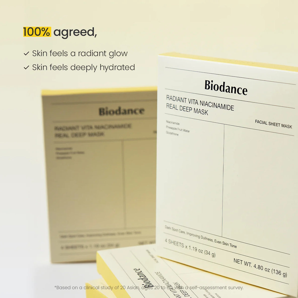 Biodance Vita Niacinamide maske forbrukertest