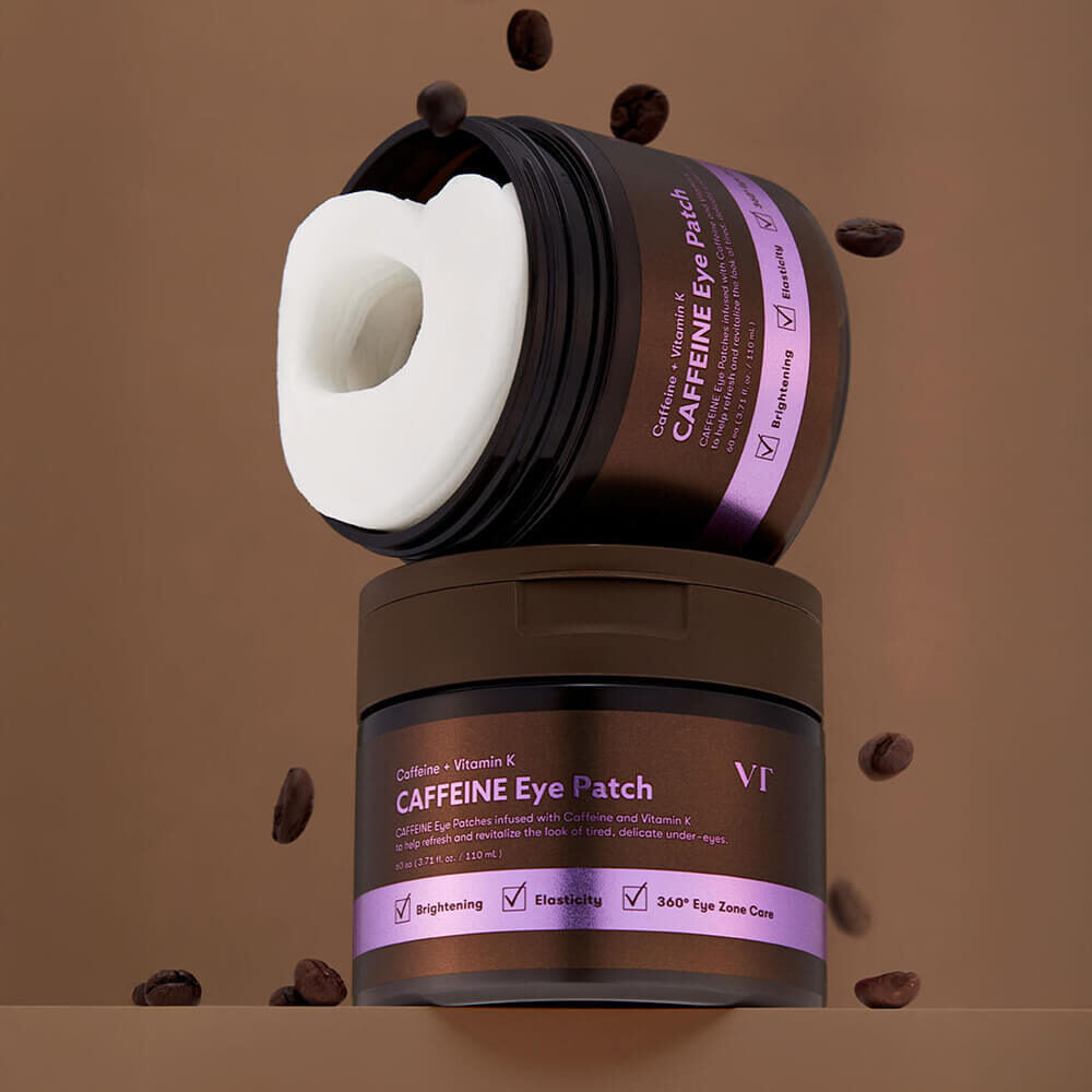 Koffein ögonpatches för mörka ringar under ögonen