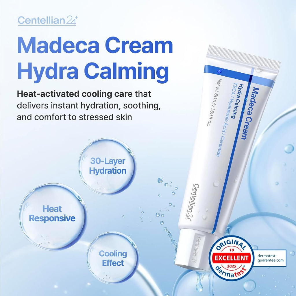 Centellian24 Madeca Cream Hydra Calming, lugnande hudvård som återfuktar och balanserar irriterad hud.