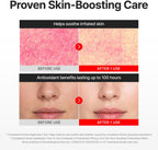 Illustration av hudvårdsresultat för lugnande och antioxidant vård med Centellian24 Madeca toner