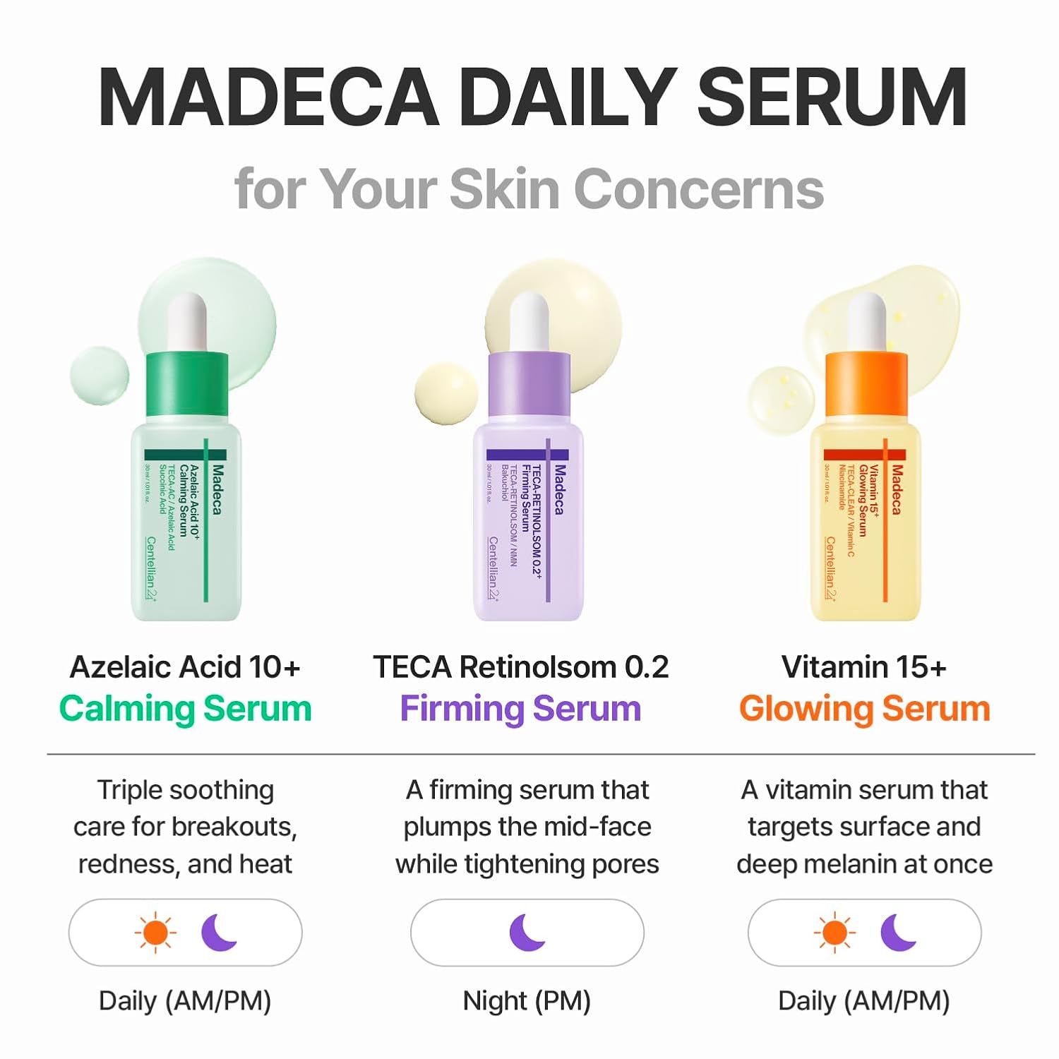 Centellian24 Madeca Vitamin 15+ serum 30 ml, lystergivande och utjämnande hudvård för jämn och frisk hud.