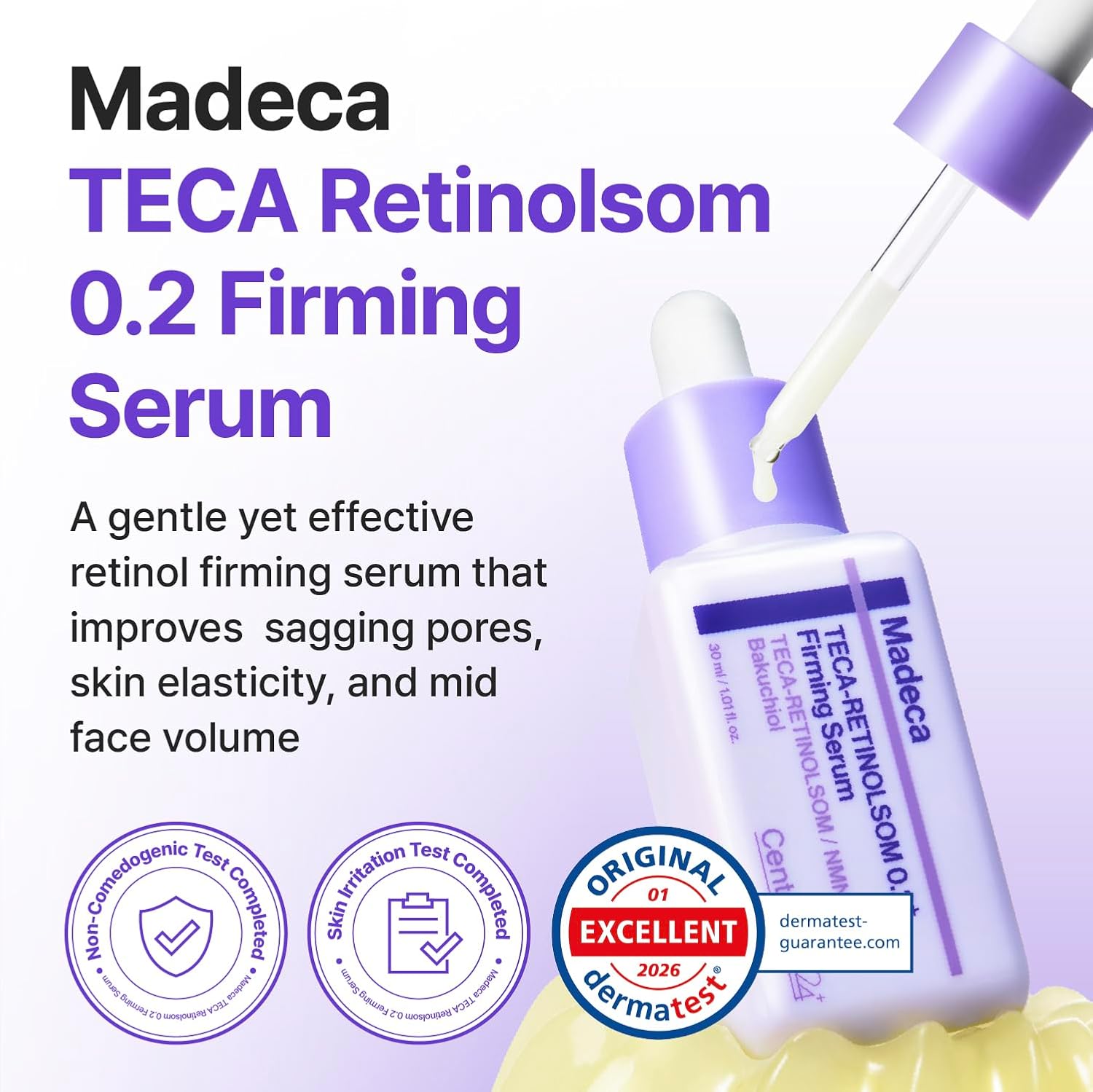 Centellian24 anti-aging ansiktsserum med retinol 30 ml, stärker hudbarriären och förbättrar hudstruktur och lyster.