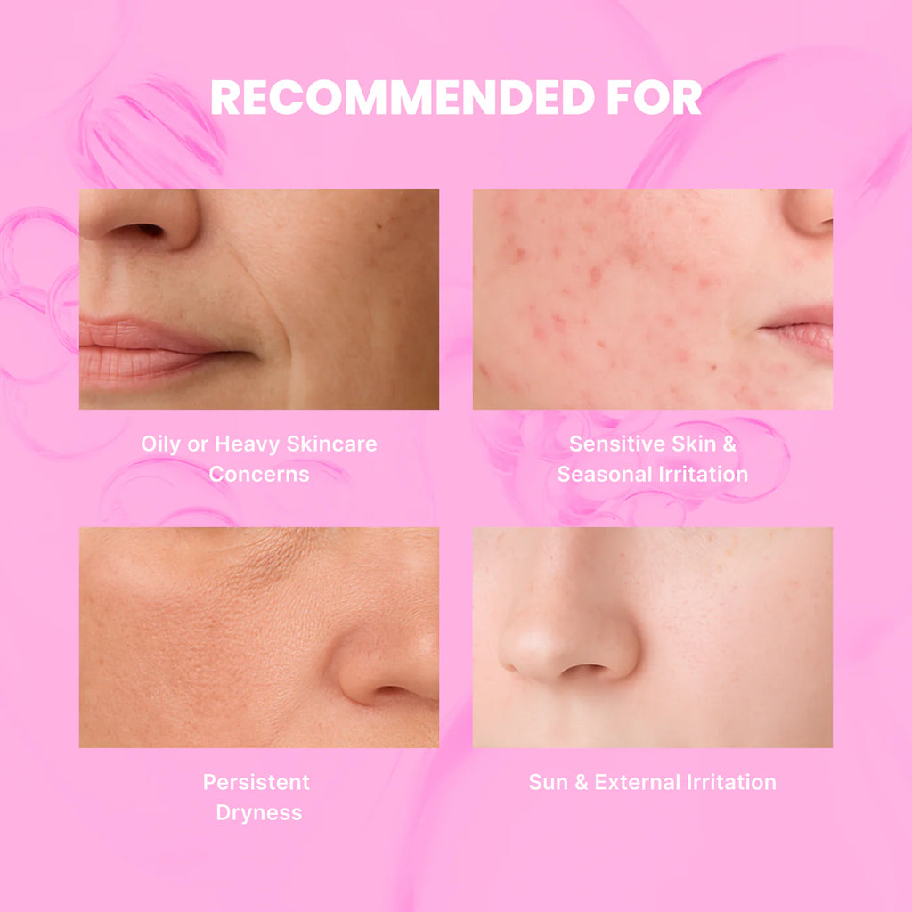 Sheet mask för känslig hud, torr hud och irritation som stärker hudbarriären och ger återfuktning
