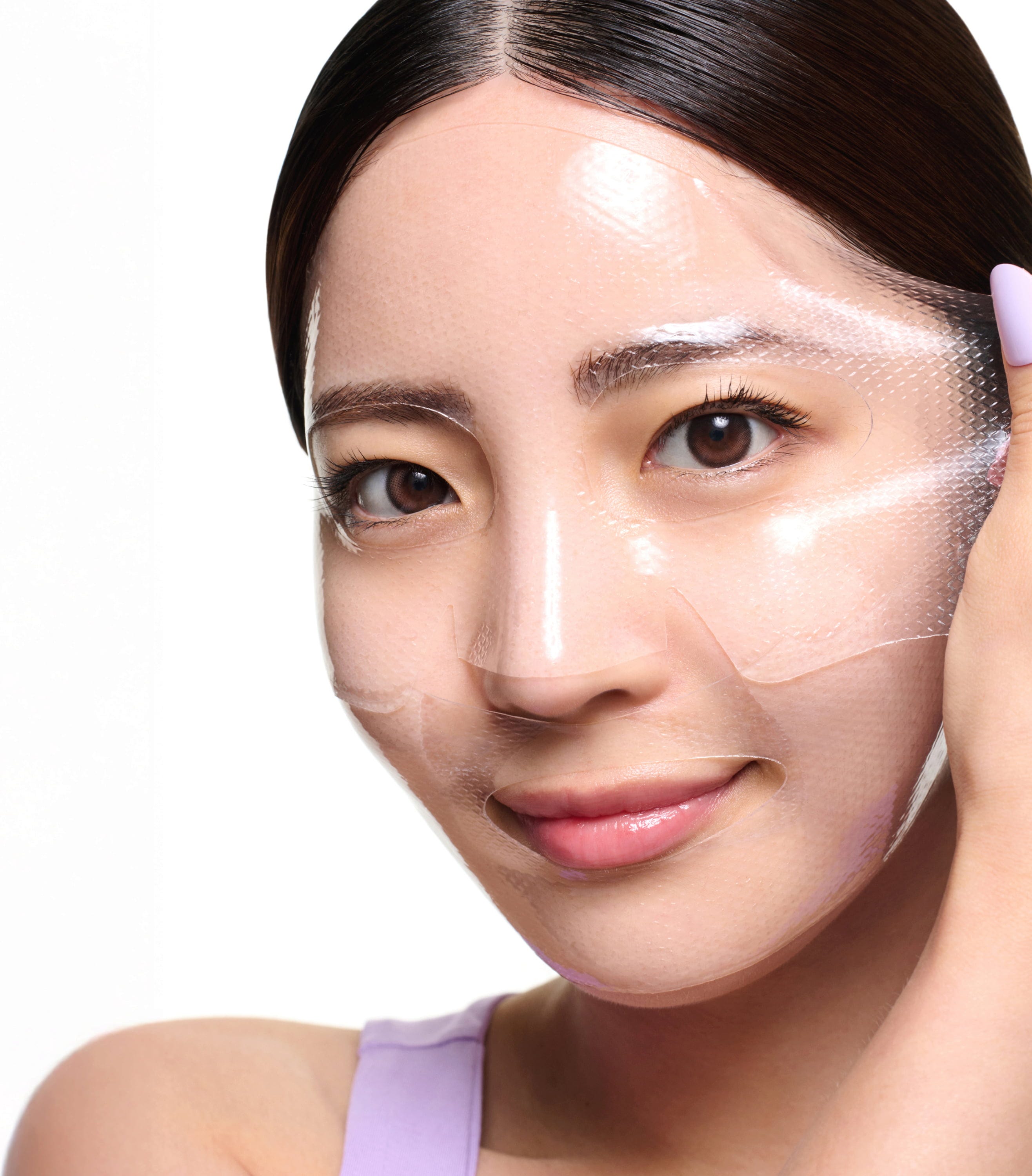 Collagen hydrogel face mask for firmer looking skin