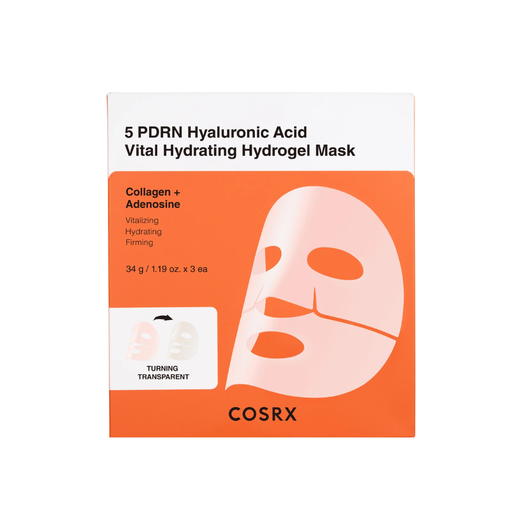 COSRX 5 PDRN Hyaluronic Acid Vital Hydrating Hydrogel Mask 3pcs