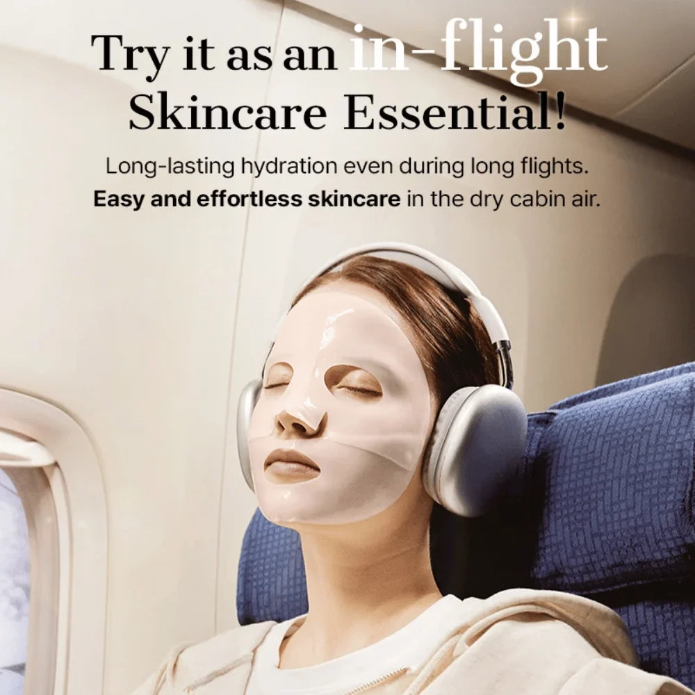 COSRX 5 PDRN Hyaluronic Acid Hydrogel Mask för återfuktning under flygresor