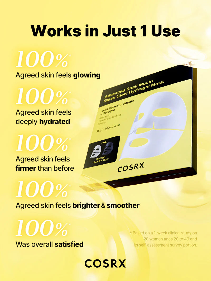 Glass Skin-mask med Snail Mucin och 5 ceramider från COSRX