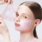 Applying the COSRX Peptide Collagen hydrogel mask