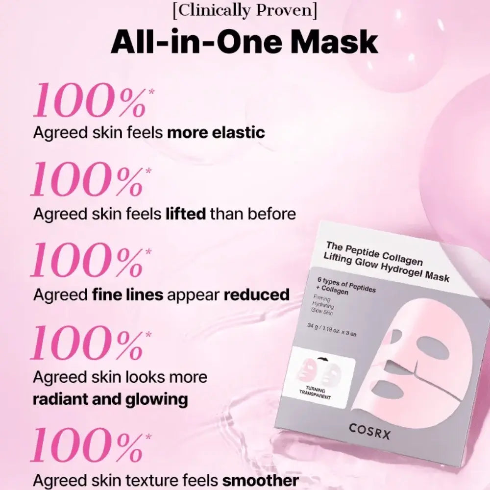 COSRX hydrogel mask for firmer-feeling, smoother and glowing skin