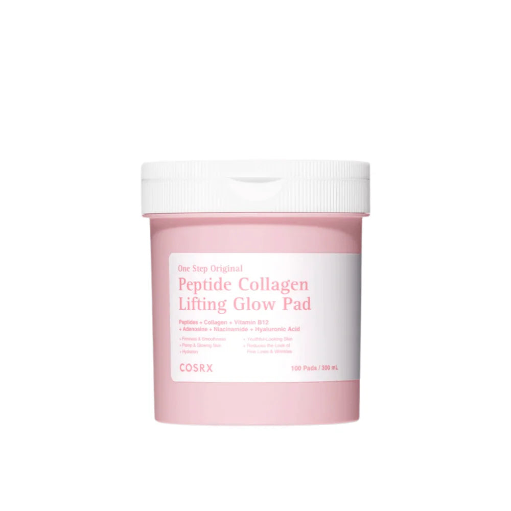 COSRX One Step Original Peptide Collagen Lifting Glow Pads 100 pcs med peptider och kollagen för fastare, återfuktad hud och naturlig lyster