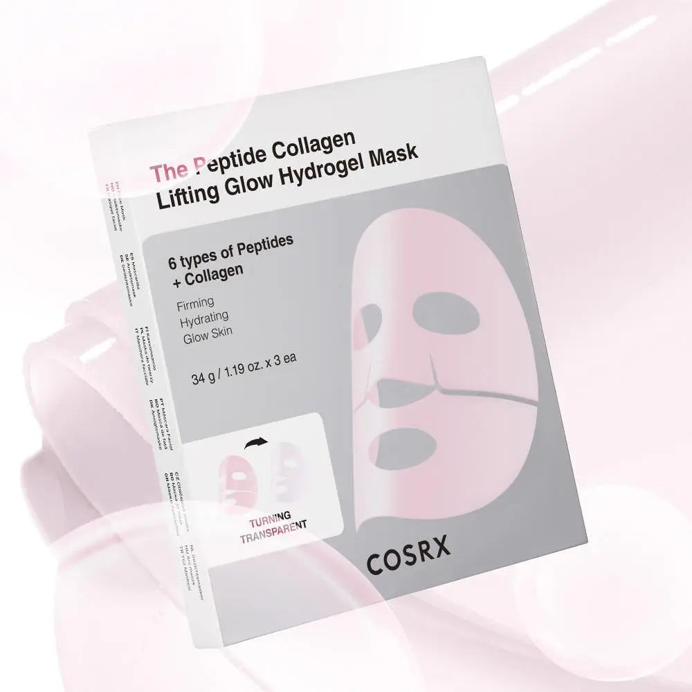 COSRX Peptide Collagen hydrogel mask with packaging