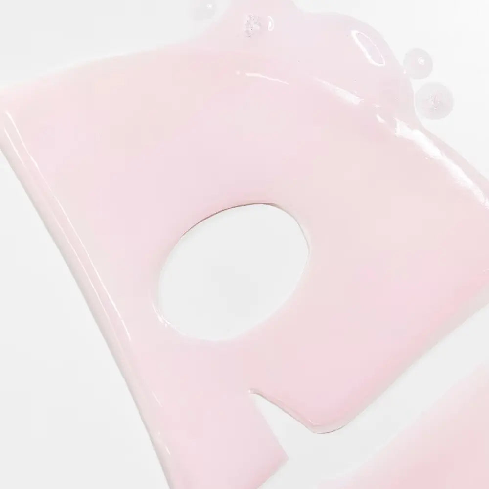 Close-up of the pink COSRX hydrogel mask