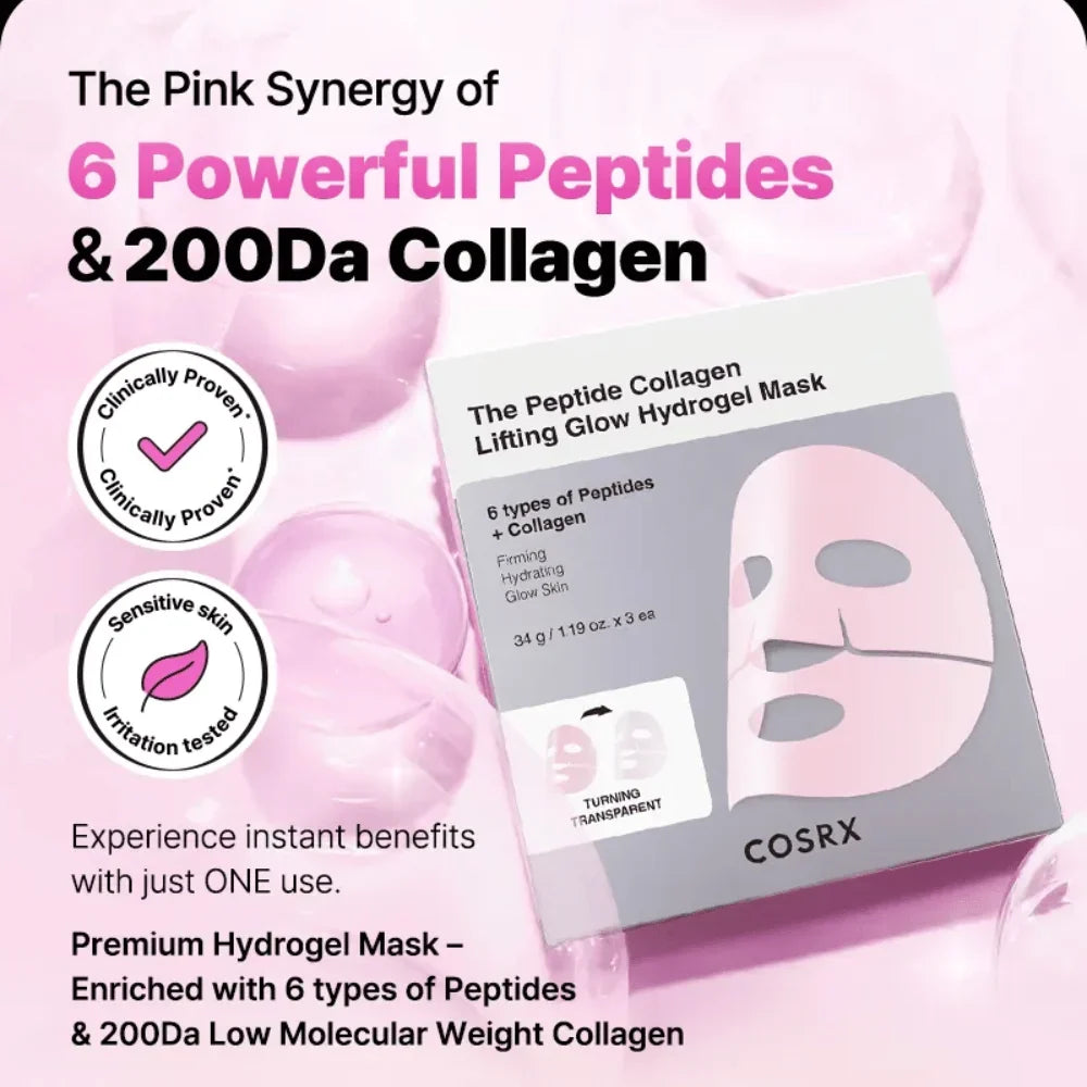 COSRX hydrogel mask with six peptides and low-molecular collagen