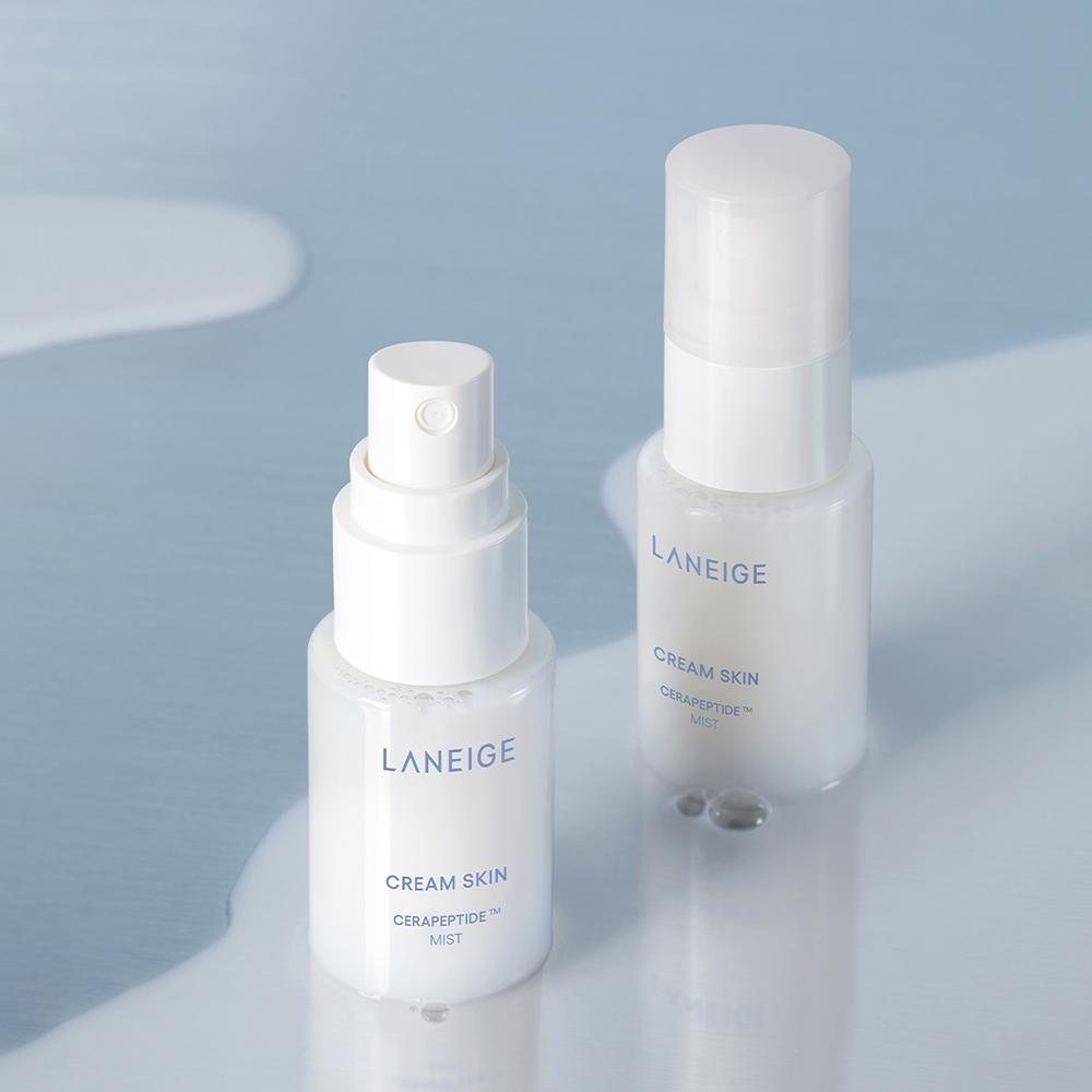 Laneige Cream Skin Cerapeptide Mist i resestorlek som återfuktar och fräschar upp huden