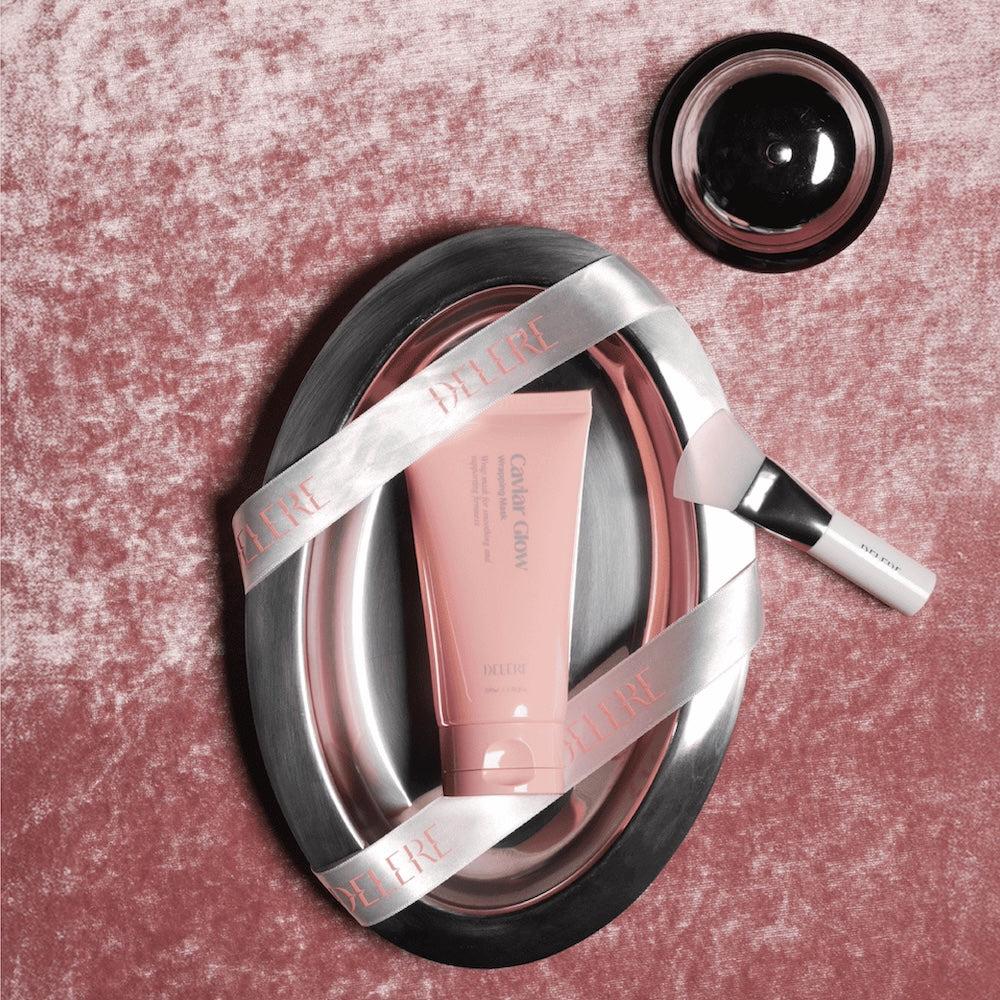 Så använder du DELERE CAVIAR GLOW Wrapping Mask 100ml