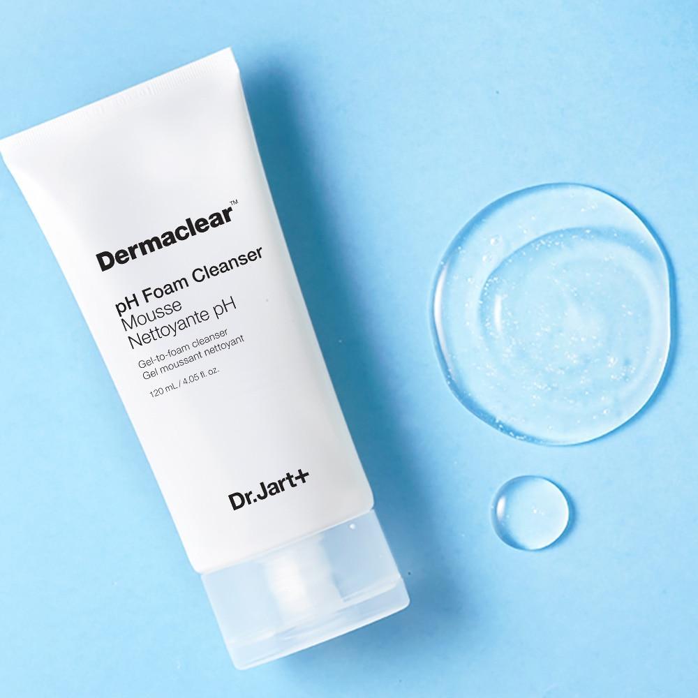 Dr.Jart+ Dermaclear Cleansing Foam rich lather texture close up gentle Korean facial cleanser