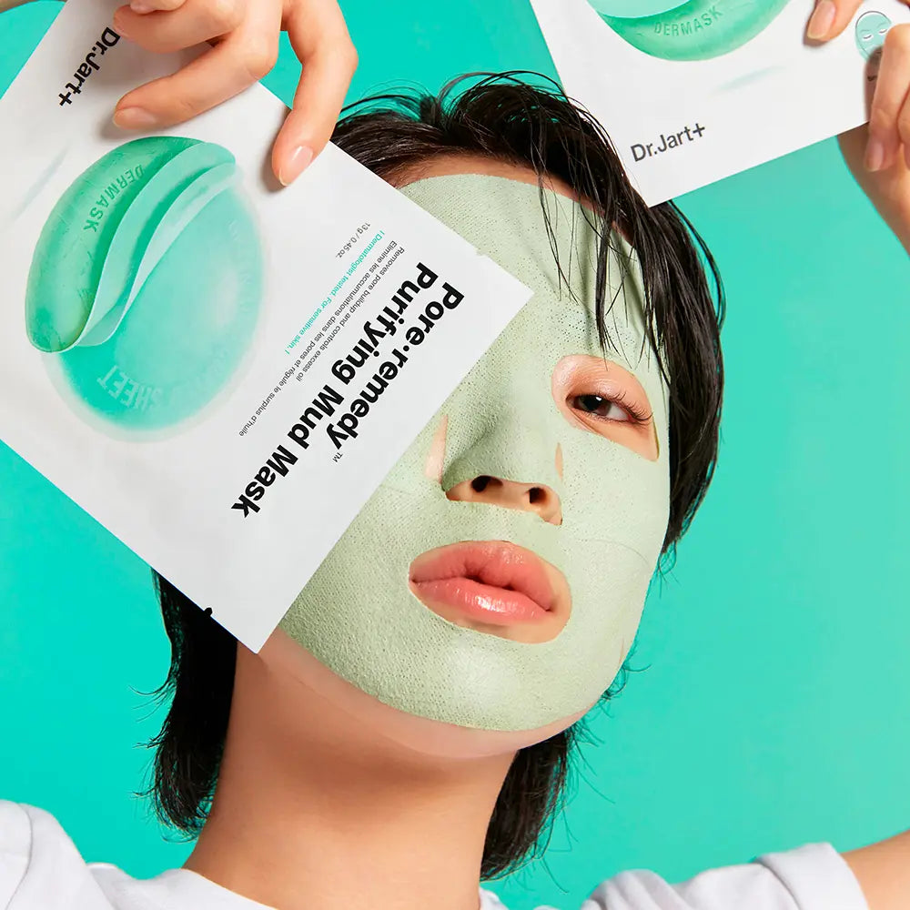 Close-up of Dr.Jart+ Pore Remedy green clay mud mask texture