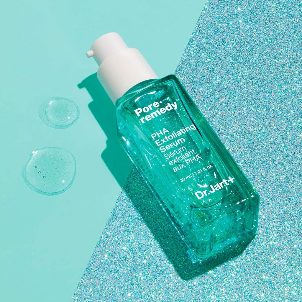 Dr.Jart+ Pore Remedy PHA Exfoliating Serum dropper with liquid texture close up Korean skincare