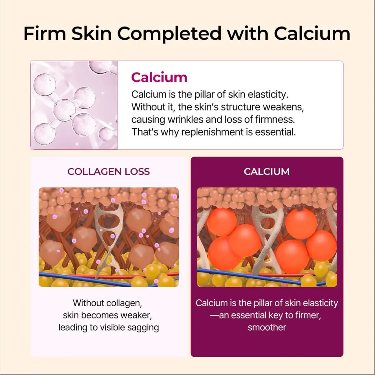Calcium in Dr.Melaxin Multi Balm for firmer, smoother-looking skin