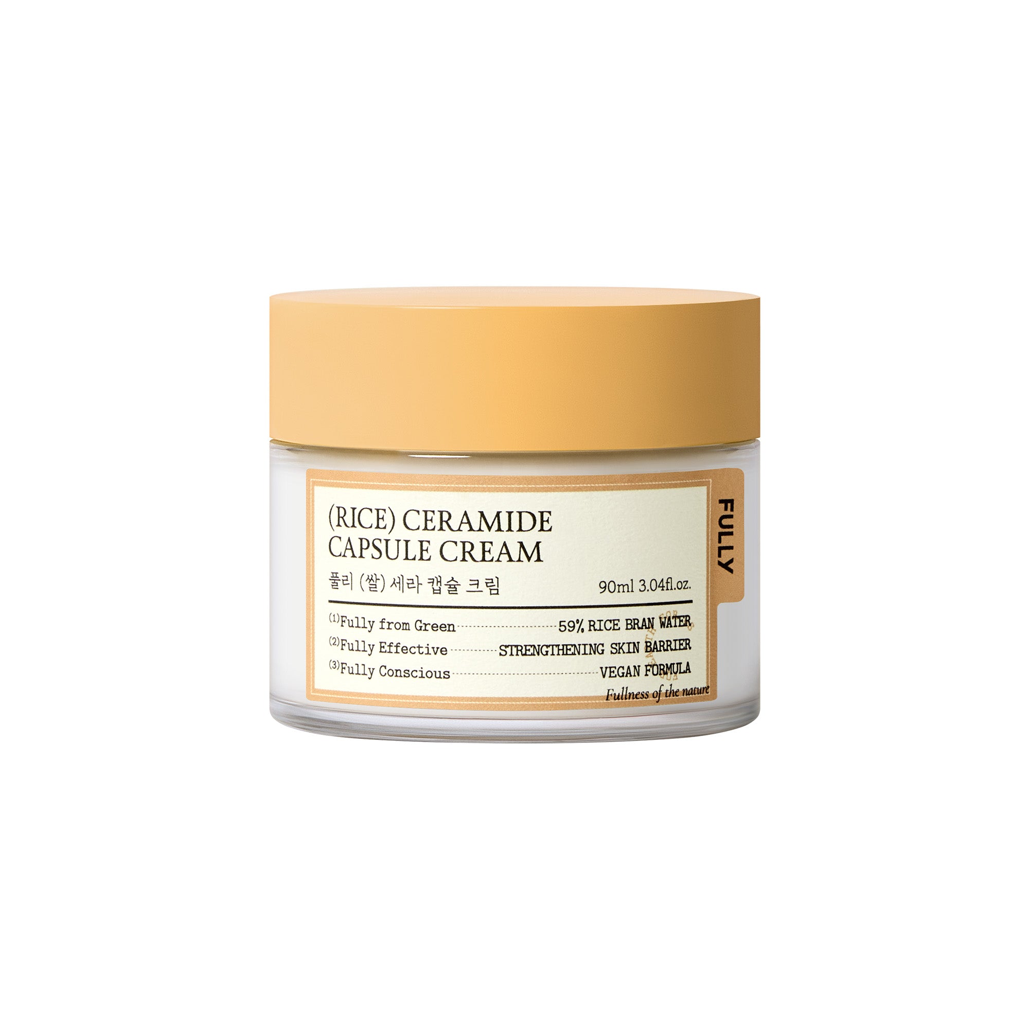 FULLY Rice Ceramide Capsule Cream 90ml med 59 % risvatten och ceramider som stärker hudbarriären
