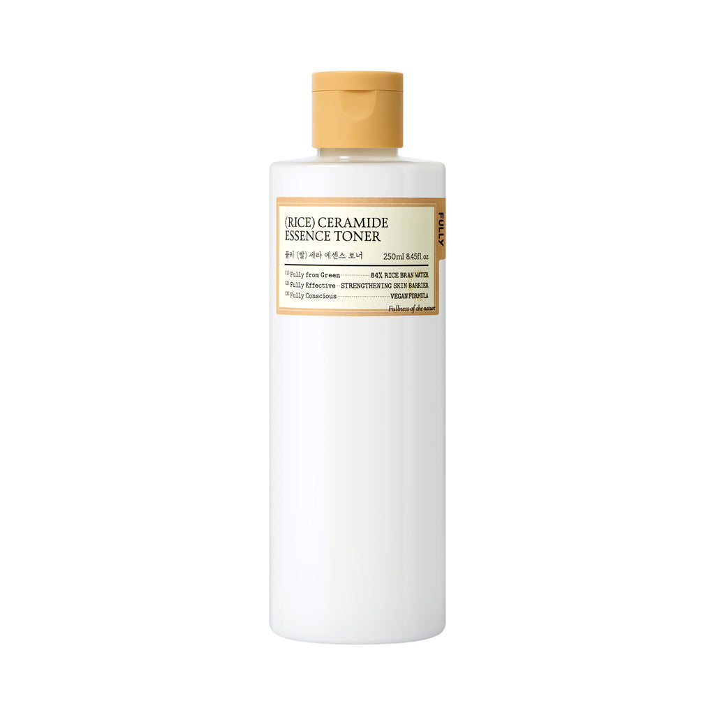 FULLY Rice Ceramide Essence Toner 250ml med 84 % risvatten som återfuktar och stärker hudbarriären