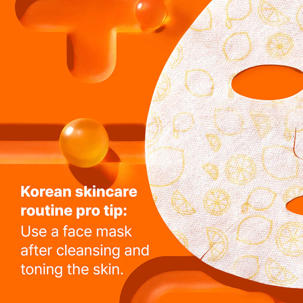 Glow boosting sheet mask for dull and tired looking skin