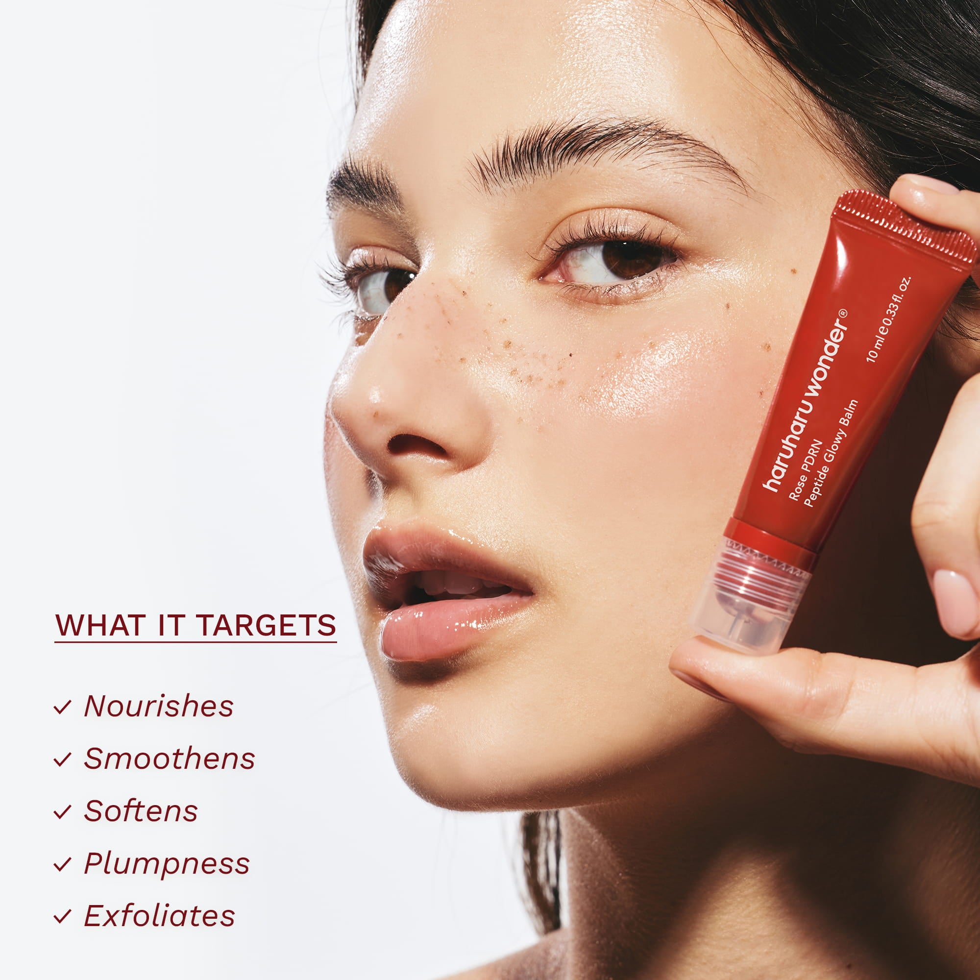 Haruharu Wonder Rose PDRN balm, återfuktande ansiktsbalm som ger glow och mjuk hud med peptider.