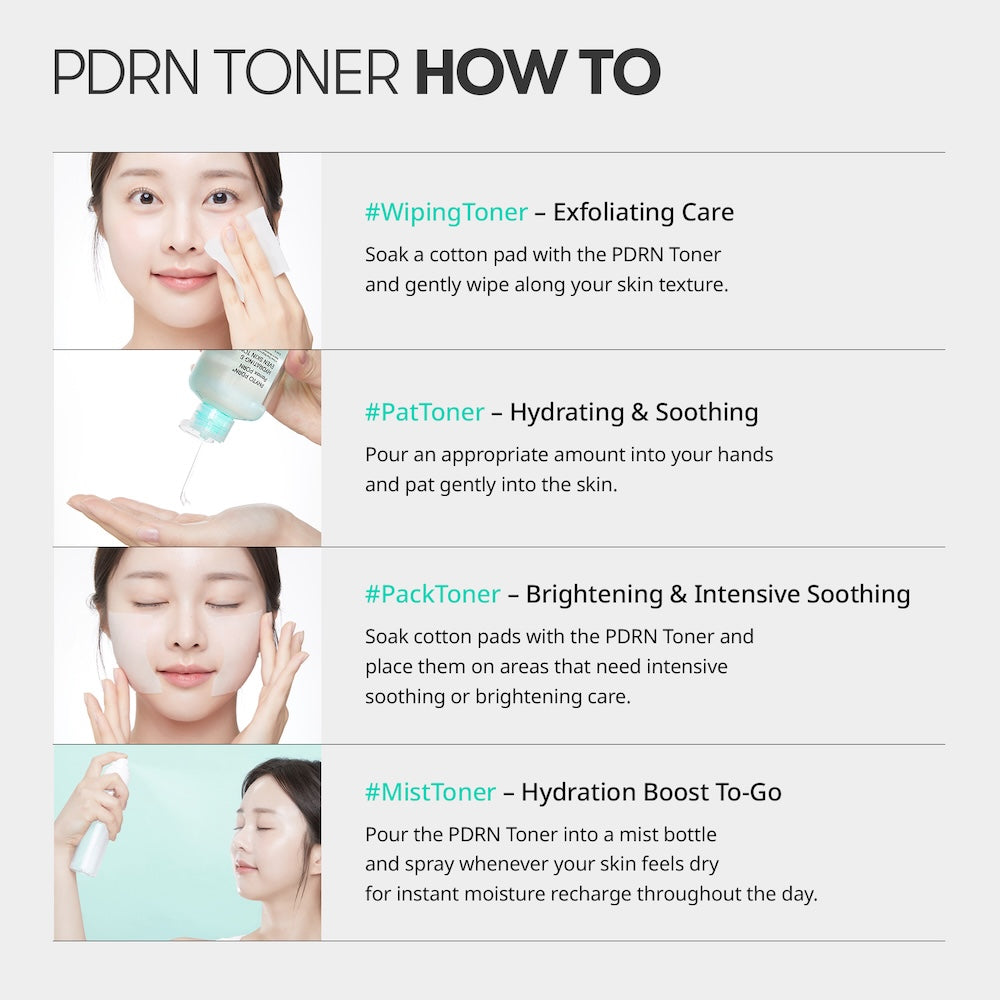 Återfuktande PDRN toner med niacinamide för jämnare hudton och glow
