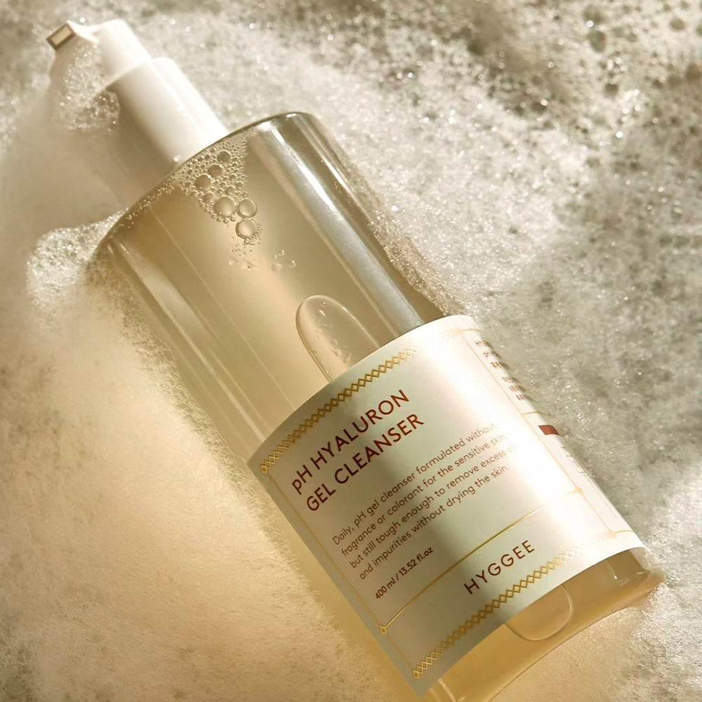 Koreansk gel cleanser från HYGGEE med hyaluronsyra för återfuktad och balanserad hud