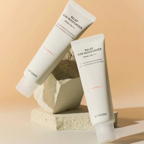 Koreansk solkräm från HYGGEE med SPF50 PA++++ för dagligt UV-skydd