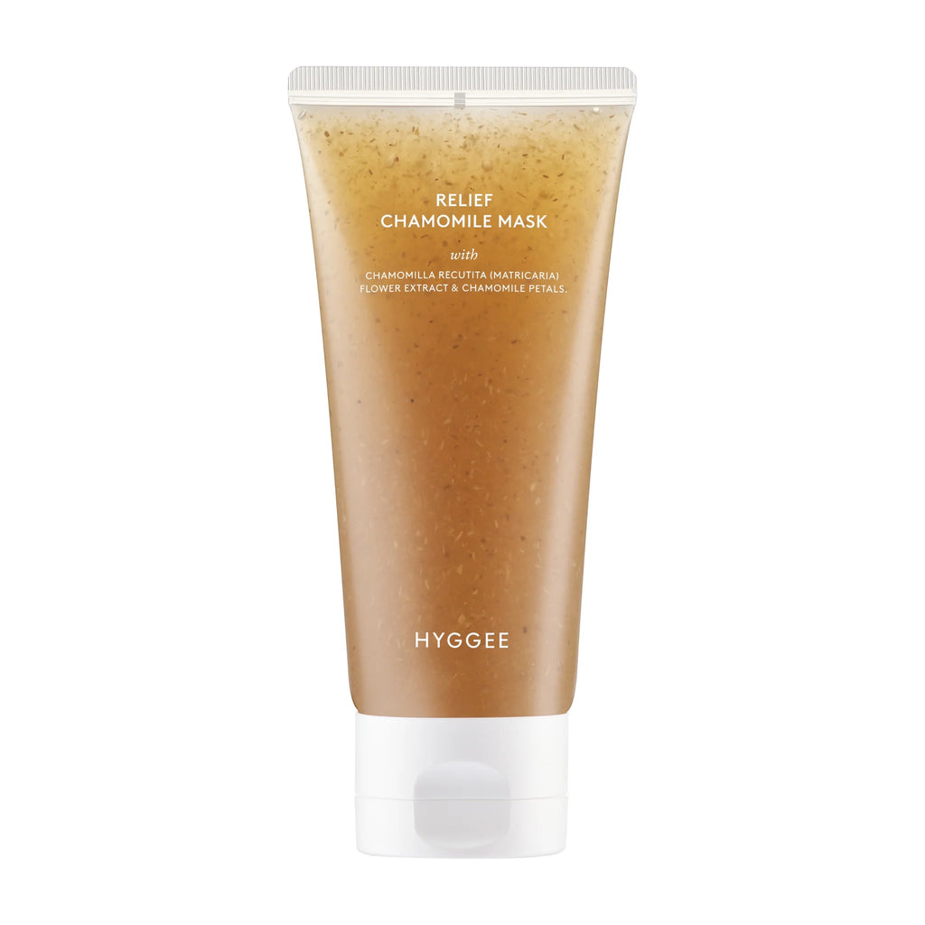 HYGGEE Relief Chamomile Mask med kamomillextrakt som lugnar och återfuktar huden
