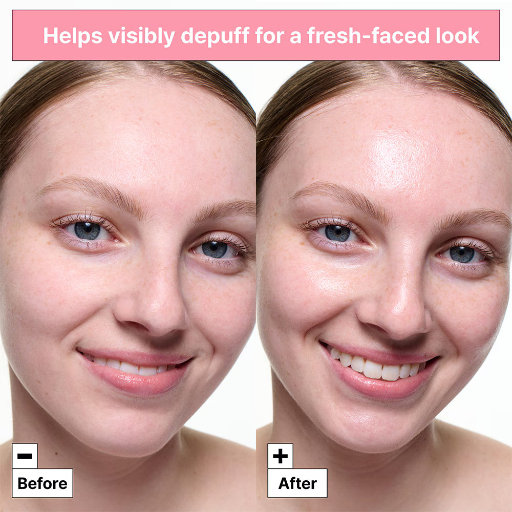 Icy cooling mask for depuffing and healthy glow