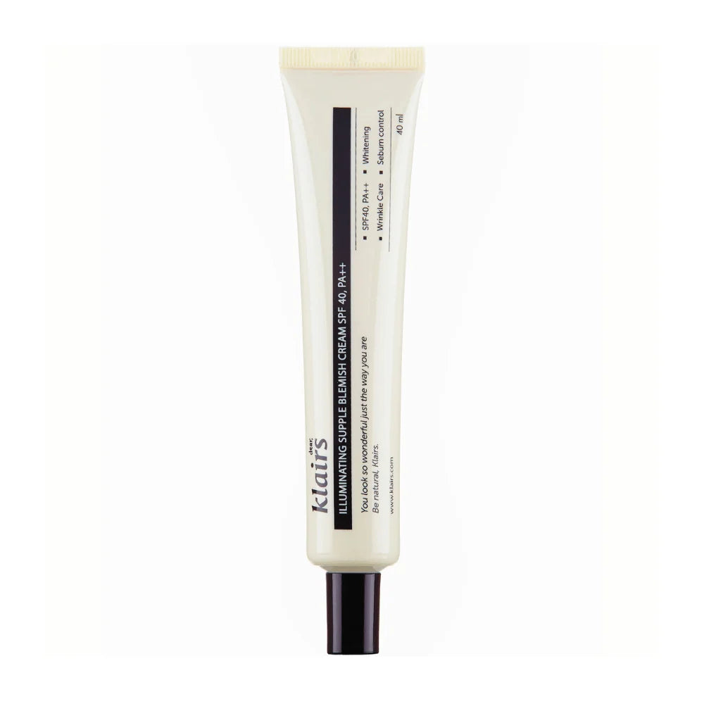 Dear Klairs Illuminating Supple Blemish Cream 40 g på vit bakgrund