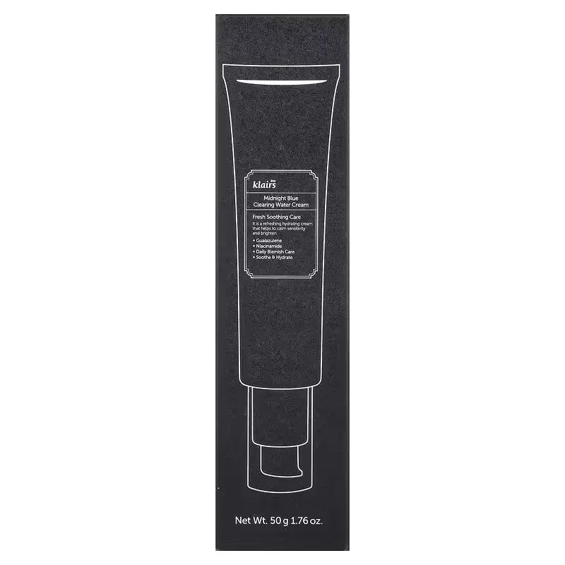 Förpackning till Dear Klairs Midnight Blue Clearing Water Cream 50 g