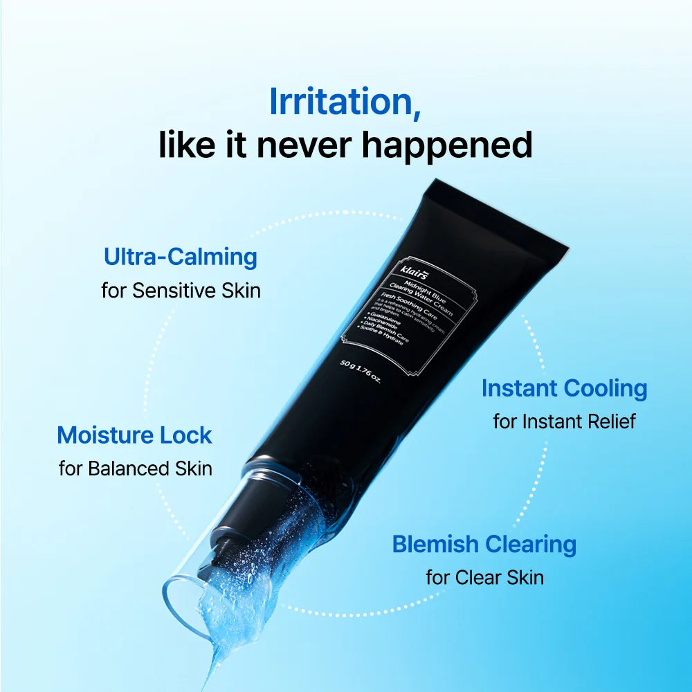 Fördelar med Klairs Midnight Blue Water Cream för känslig hud