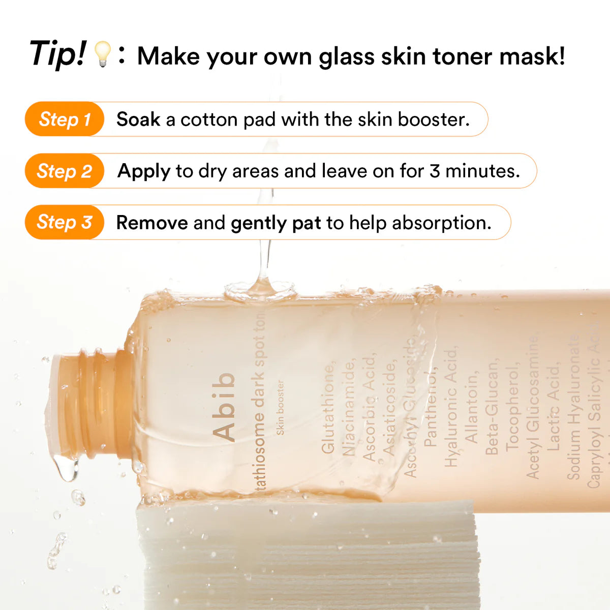 Brightening toner med vitamin C, glutathion och niacinamid för glåmig hud och ojämn hudton