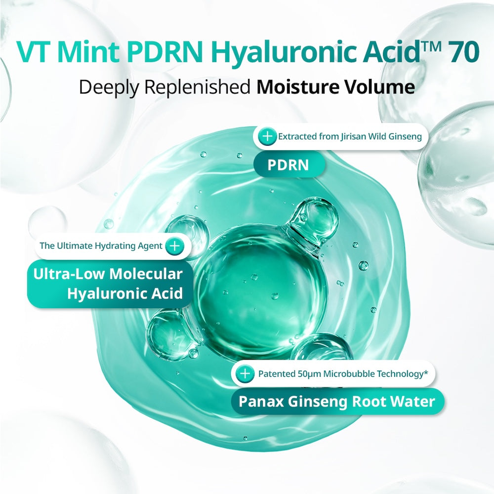Korean glass skin serum with PDRN and hyaluronic acid