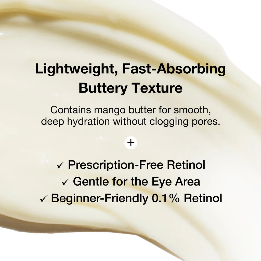 Återfuktande retinol eye cream för fina linjer, ojämn hudton och trött hud
