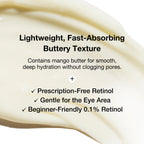Återfuktande retinol eye cream för fina linjer, ojämn hudton och trött hud