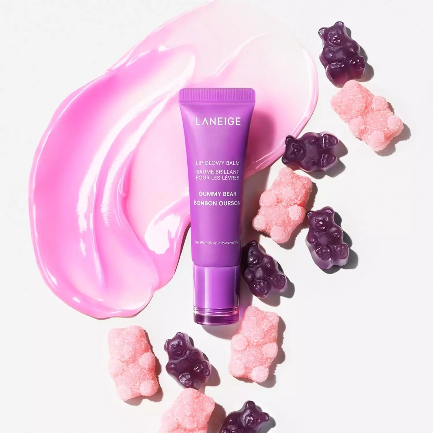 Laneige Lip Glowy Balm Gummy Bear med mjukgörande formula för torra och nariga läppar