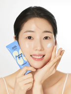 Textur från Mamonde Calming Shot Azulene Sun Cream