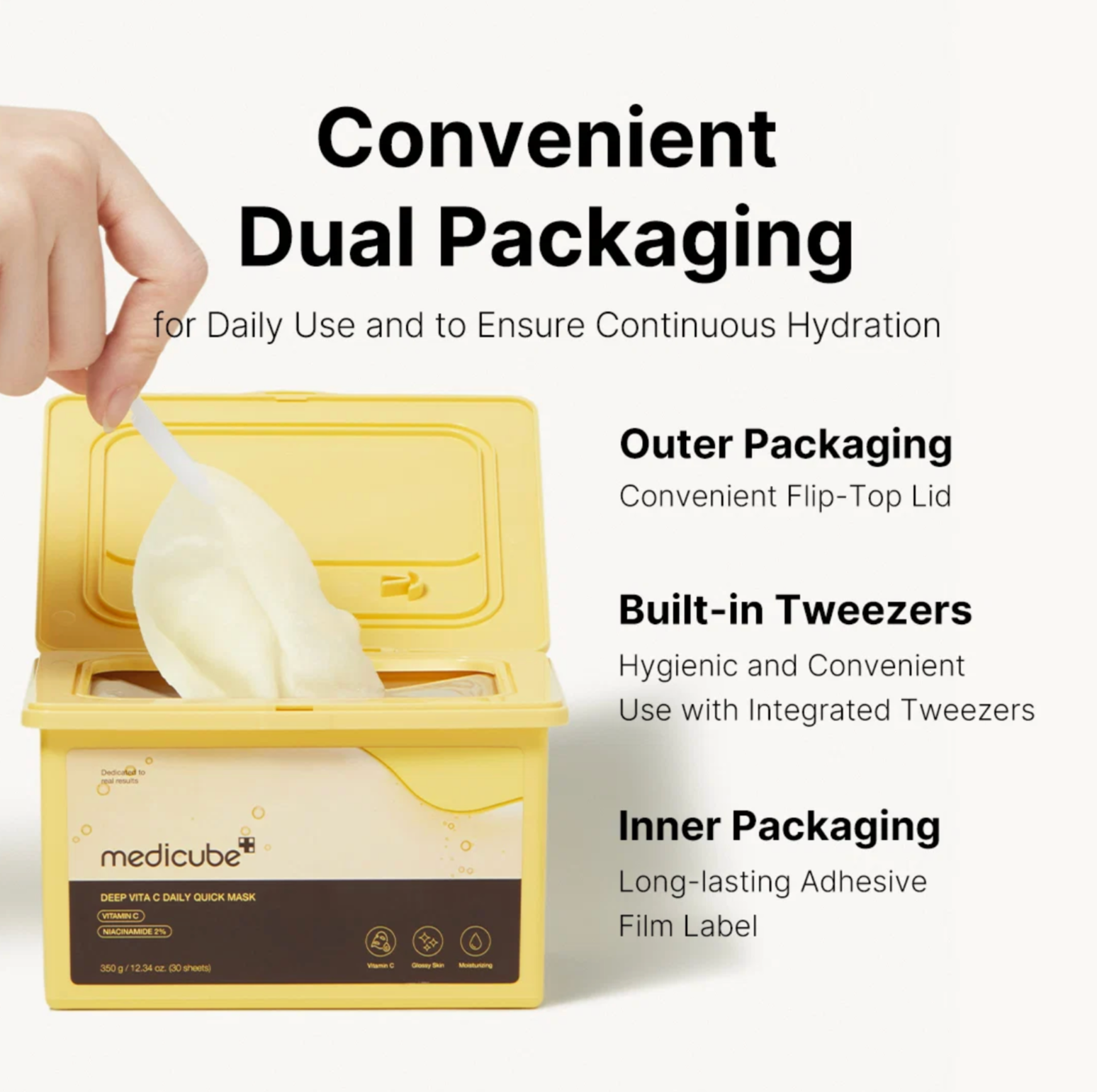 Fördelar med Medicube Deep Vita C Daily Quick Mask