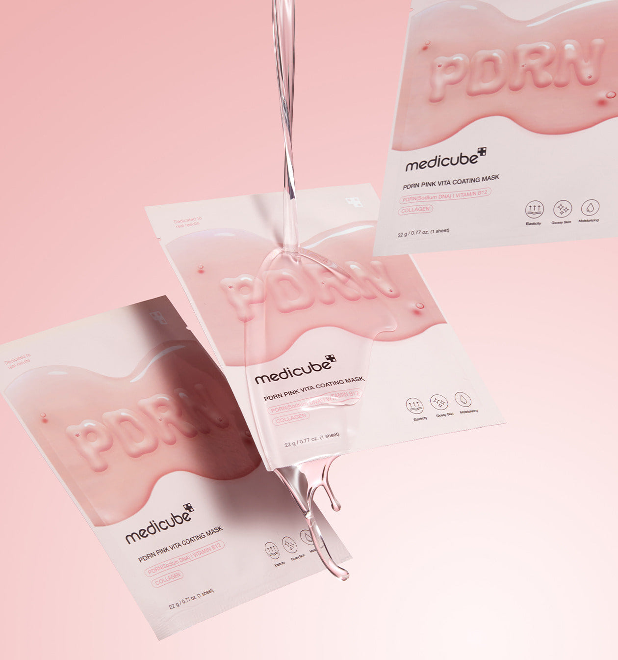 K-beauty sheet mask Medicube PDRN Vita Coating 10pcs for smoother, radiant and healthy skin (sheet mask för glow och hudbarriär)