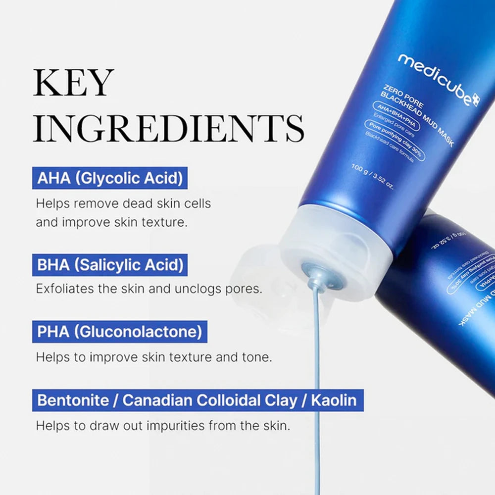 Nyckelingredienser i Medicube Zero Pore Mask