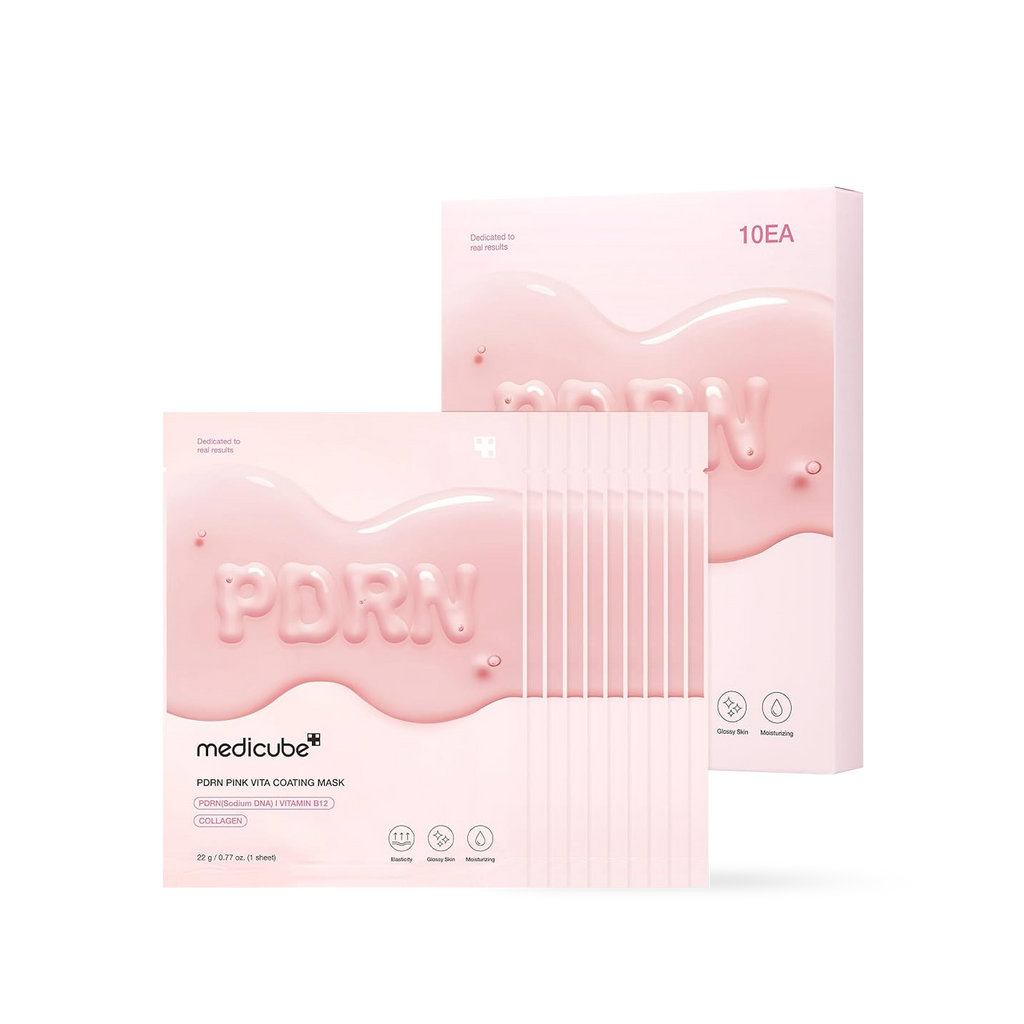 Medicube PDRN Vita Coating Sheet Mask 10pcs for glowing skin, hydration and skin barrier care (återfuktande ansiktsmask)