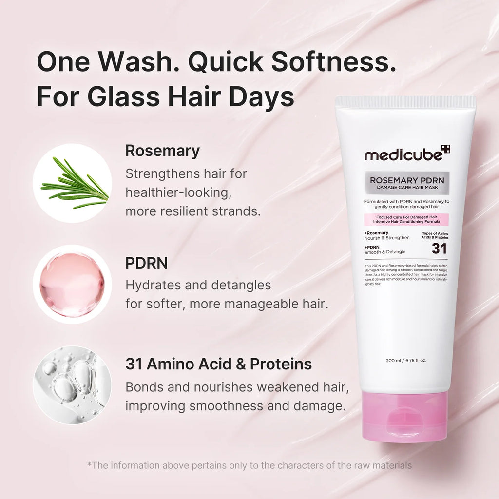 Medicube Rosemary PDRN hårmask med rosmarin, PDRN och 31 aminosyror och proteiner