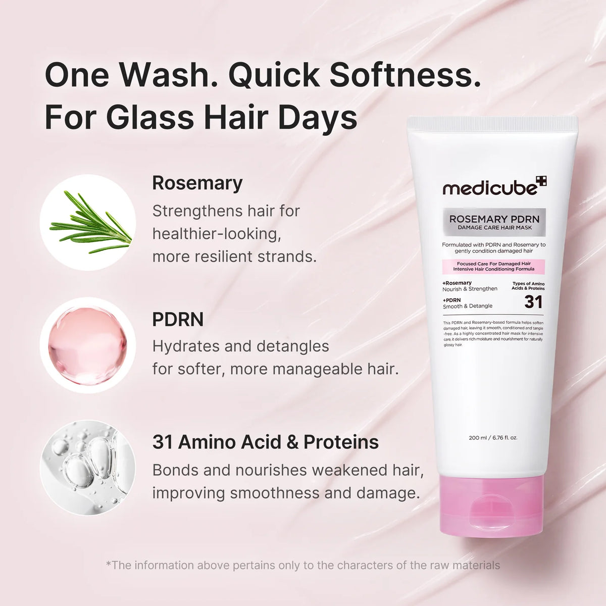Medicube Rosemary PDRN hårmask med rosmarin, PDRN och 31 aminosyror och proteiner