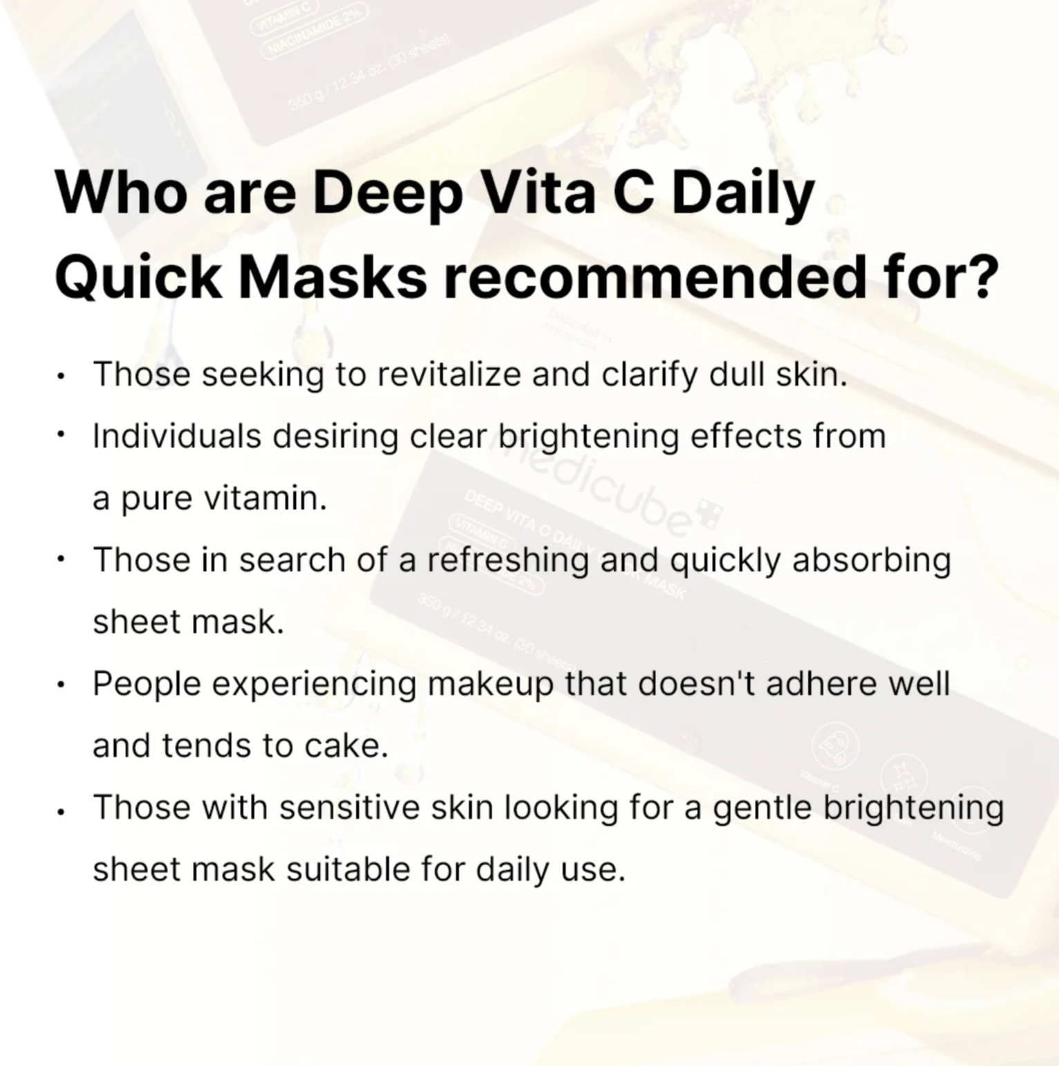 Så använder du Medicube Deep Vita C Daily Quick Mask
