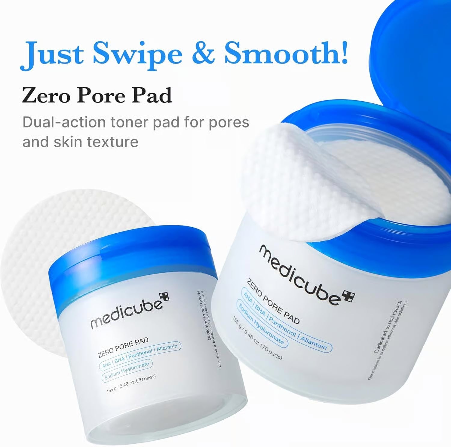 Medicube Zero Pore Pad 2.0 70pcs toner pads som exfolierar huden, motverkar tilltäppta porer och balanserar oljig hud